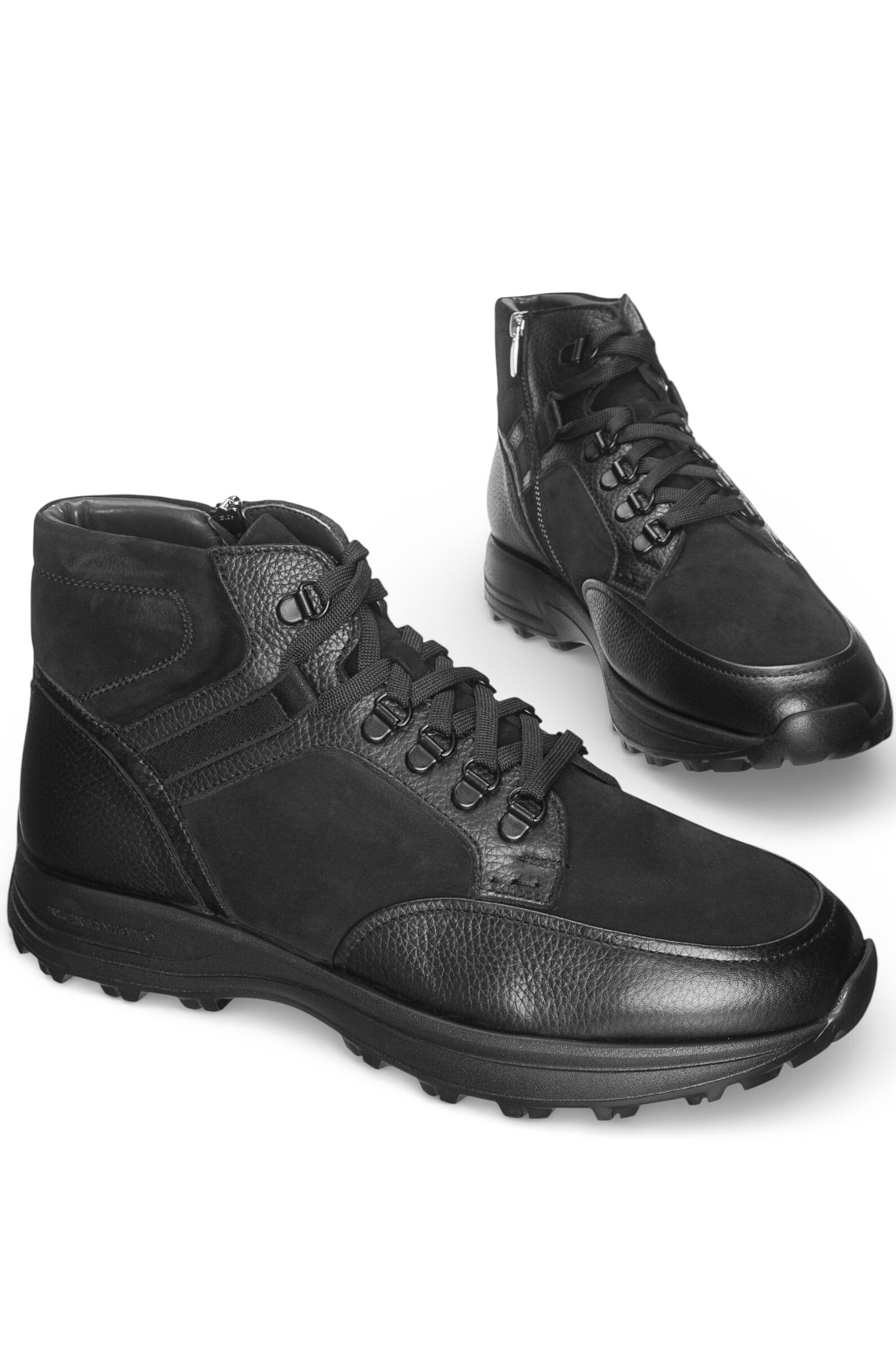 Ботинки муж. АРТ.8236,чер,н.к-з/н.м