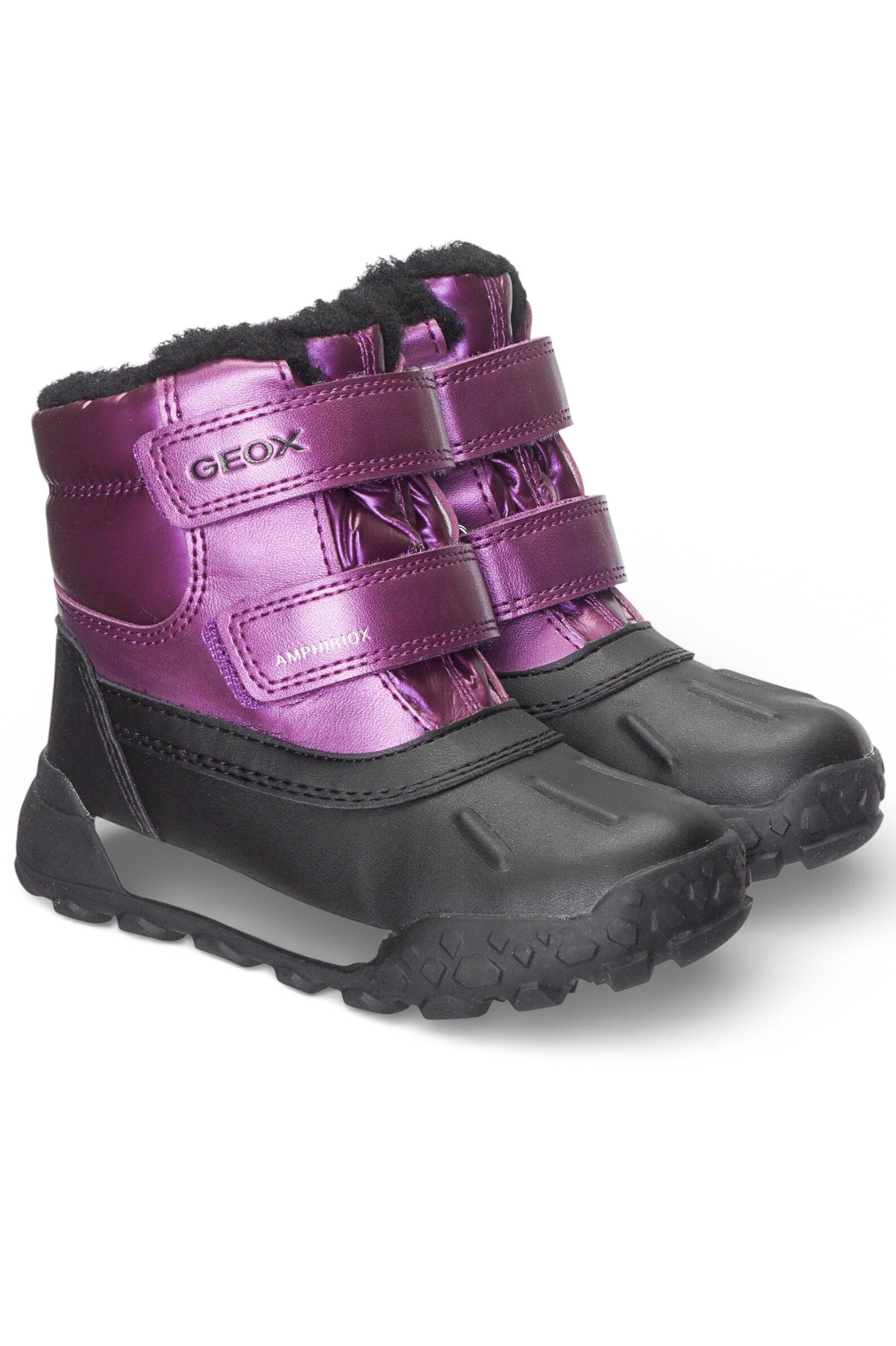 Ботинки дев. АРТ.B566MI,чер-фиол,и.к-тек/шер