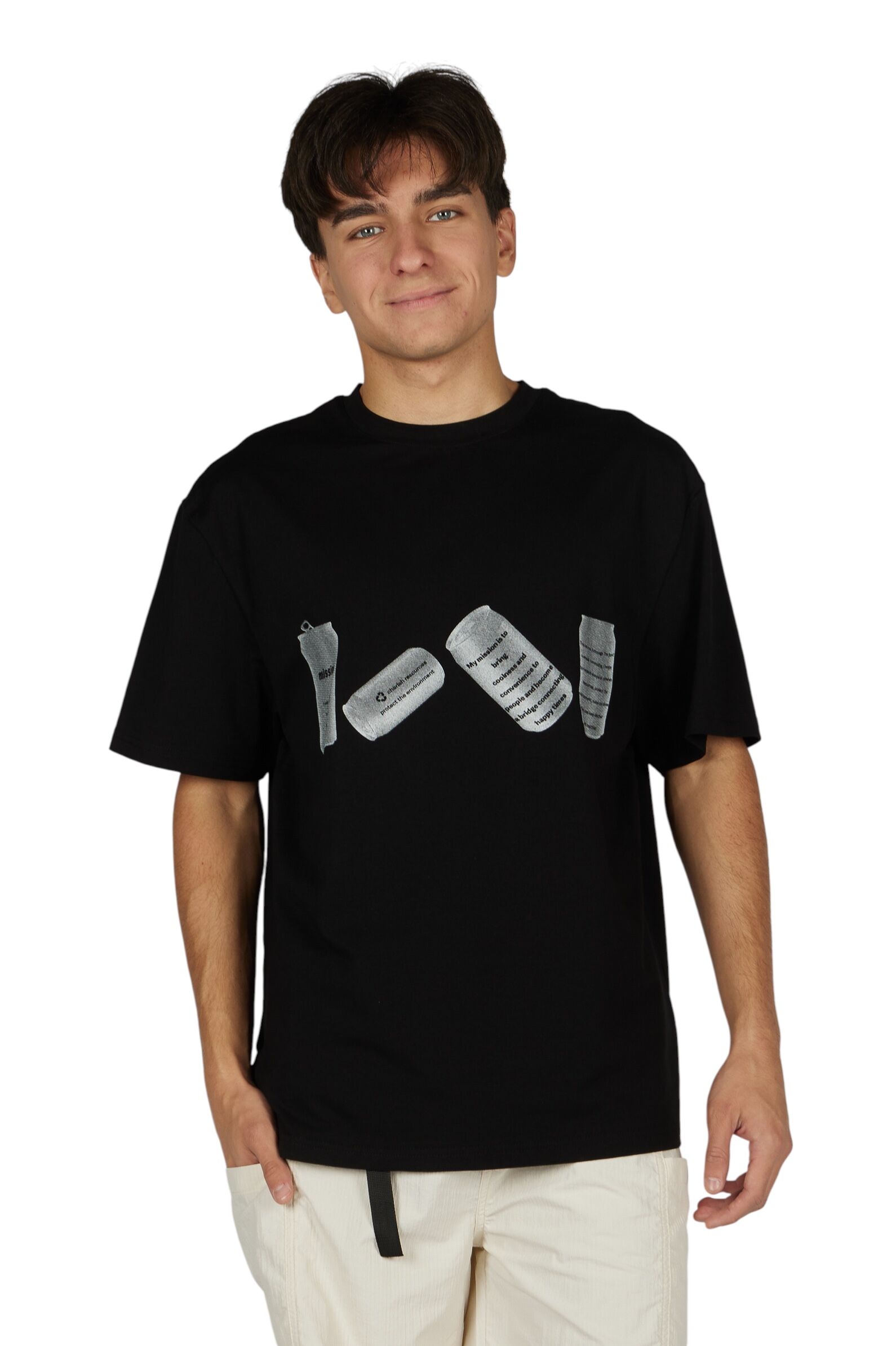 Футболка АРТ.B-TS36064,чер-бел,хл-эл