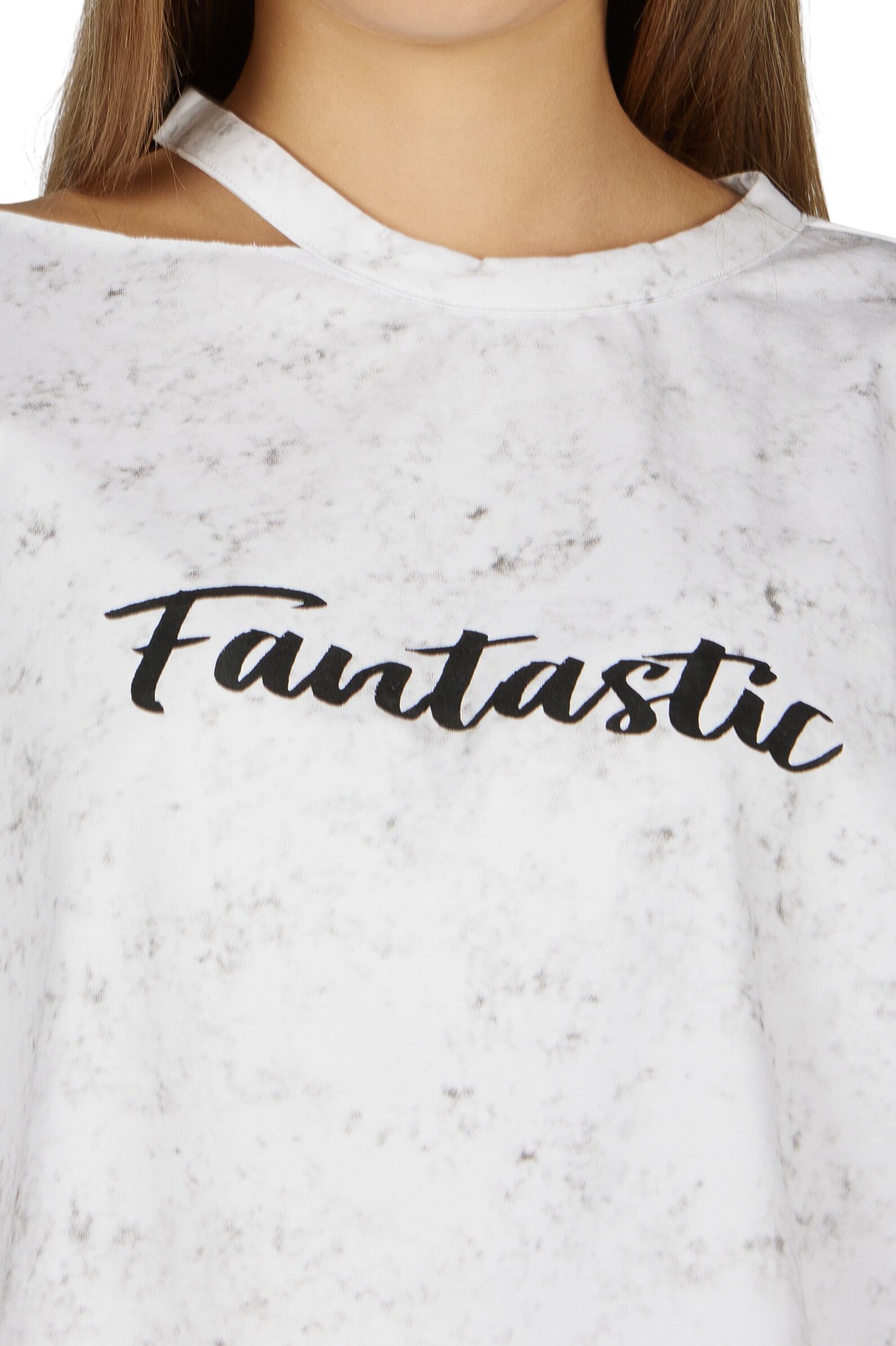 Футболка дев. АРТ.G-TS26006,бел-сер,хл-эл