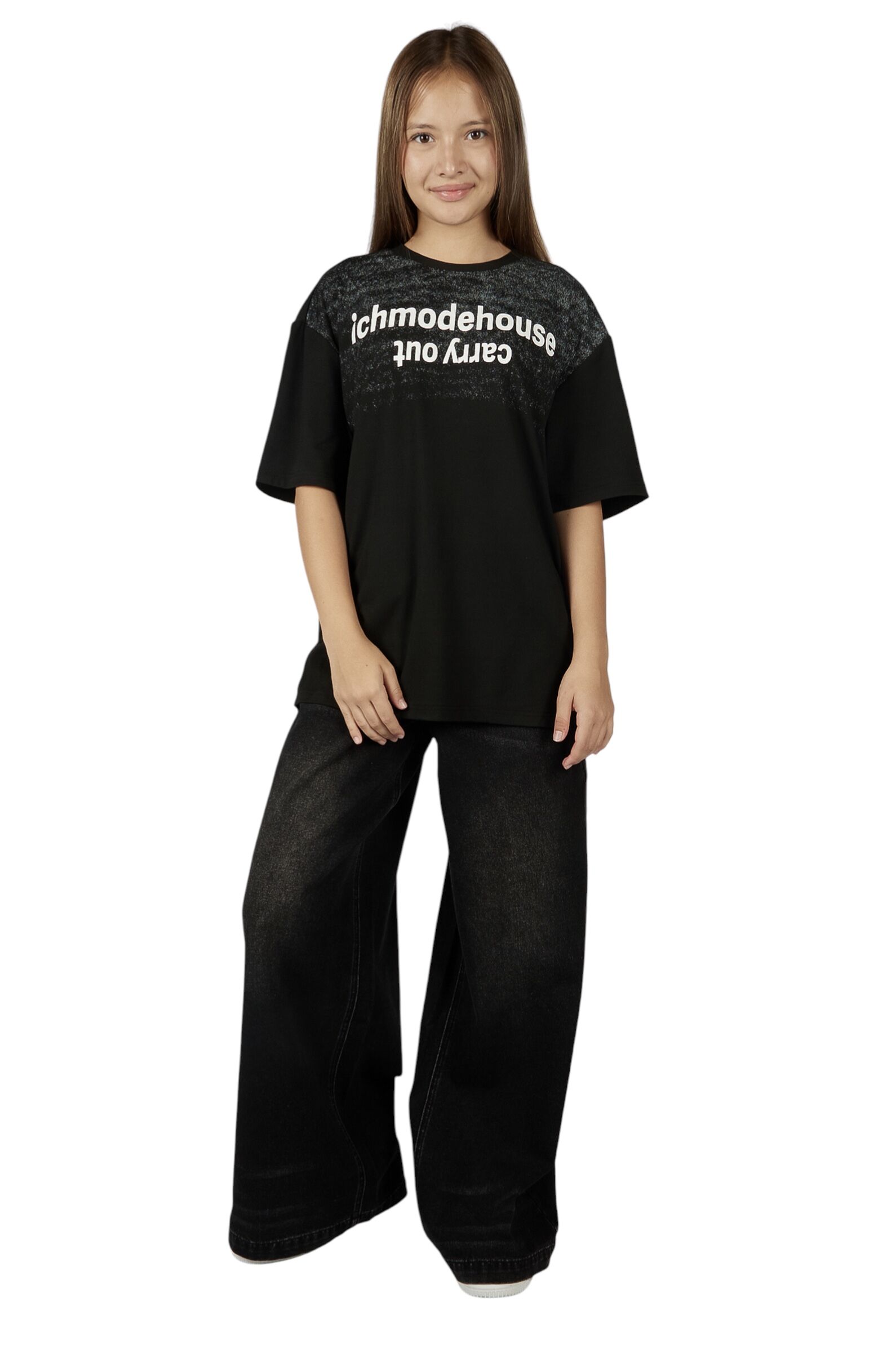 Футболка АРТ.G-TS26106,чер-бел,вис-эл