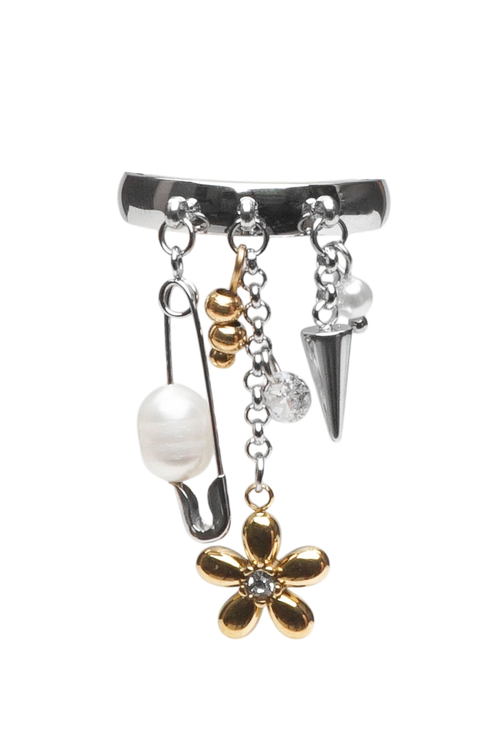 Кольцо АРТ.J.365,зол-сереб