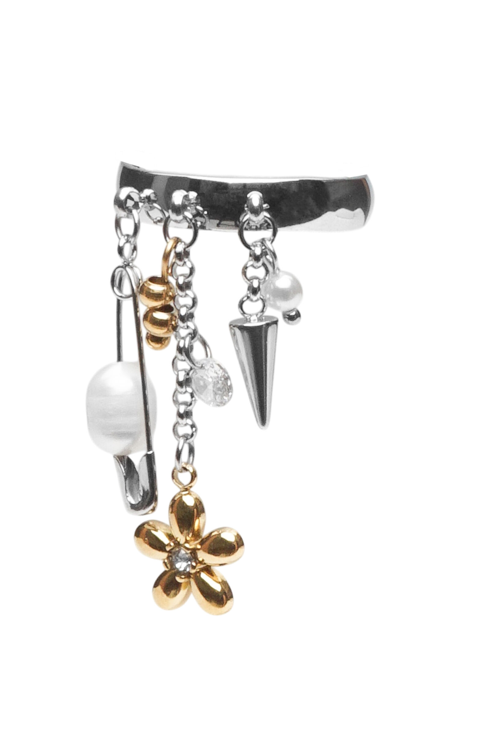 Кольцо АРТ.J.365,зол-сереб