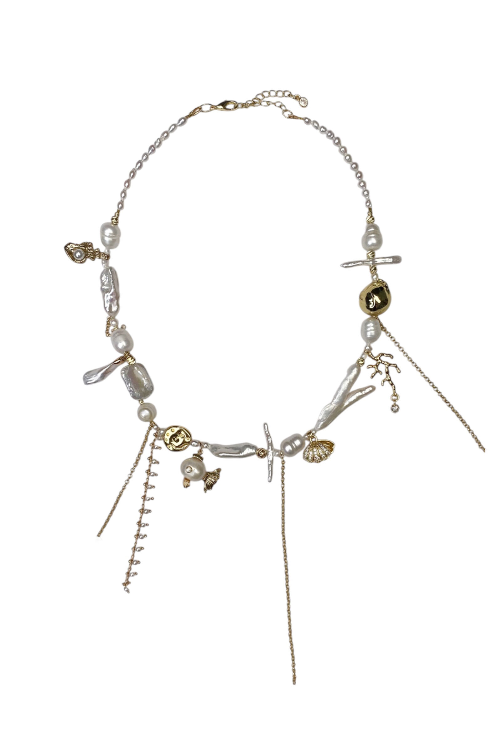 Колье АРТ.J.360,зол-сереб