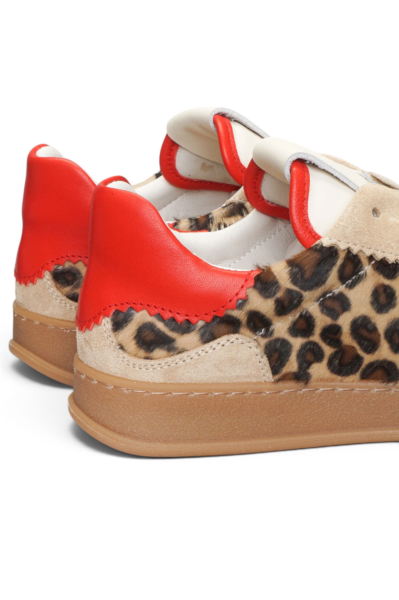 Кроссовки жен. АРТ.26YA-0204-T,беж-леоп,н.з-пони/н.к