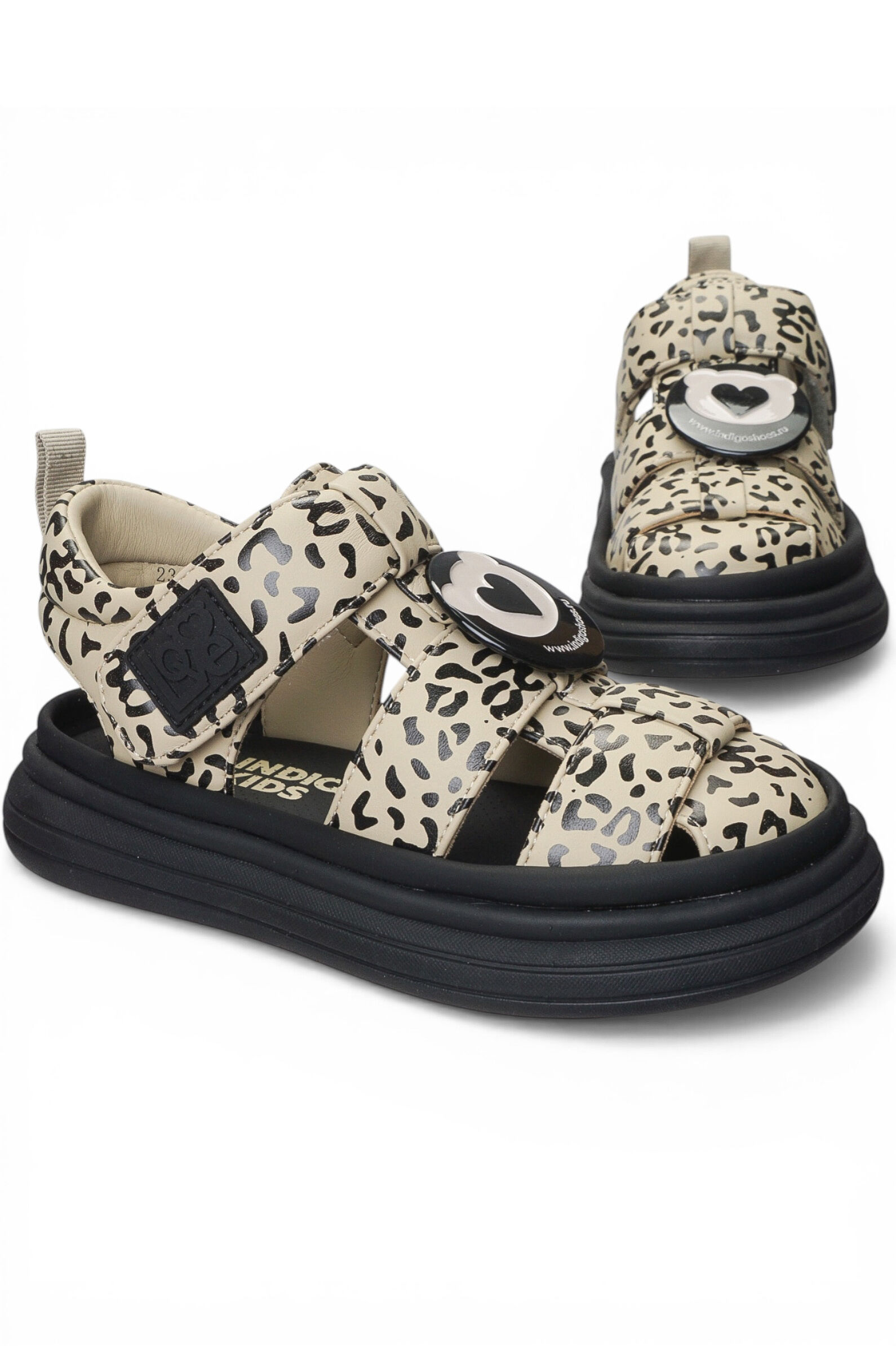 Сандалии дев. АРТ.23-640C,леоп,и.к/и.к