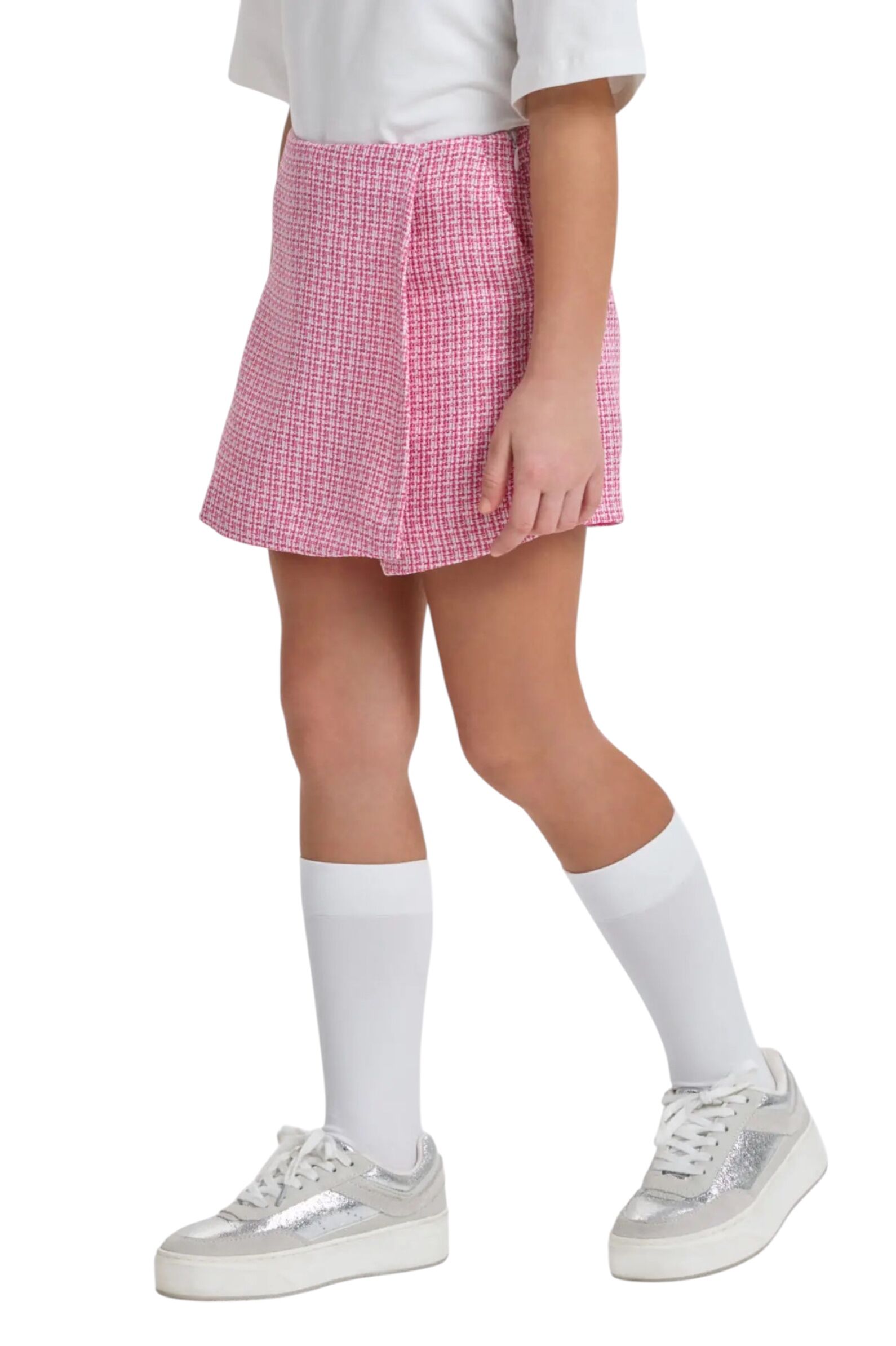 Юбка-шорты дев. АРТ.43.134,роз,пэ/хл